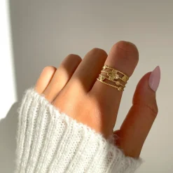 Art Clover Ring | 18K vergoldet