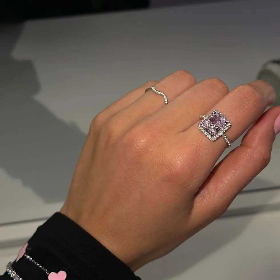 Big Pink Ring | 925 Echtsilber