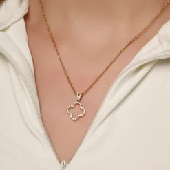Bright Clover Kette | 18K vergoldet