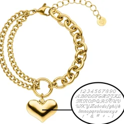 Chunky Heart Armband + Gravur