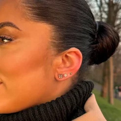 Clover Perlmutt Ohrstecker | 18K vergoldet