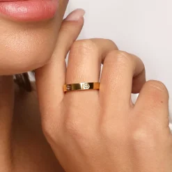 Crossed Arianna Ring | 18K vergoldet