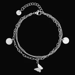 Crystal Butterfly Armband | 18K vergoldet