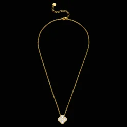 Crystal Clover Kette | 18K vergoldet