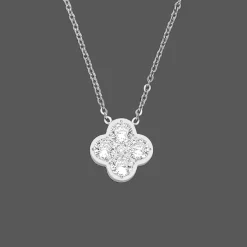Crystal Clover Kette | 18K vergoldet