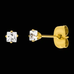 Cube Stones Ohrstecker | 18K vergoldet