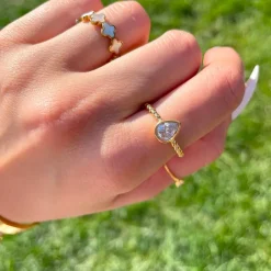 Dotty Ring + Geschenkbox | 18K vergoldet