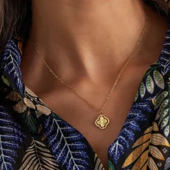 Double Clover Kette | 18K vergoldet