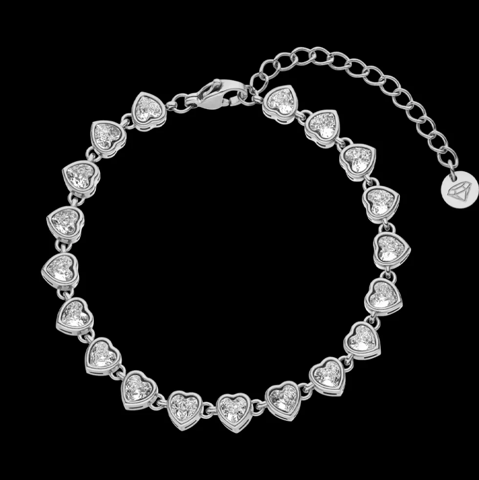 Drop Heart Armband | 18K vergoldet