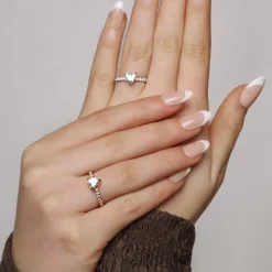 Drop Heart Ring | 18K vergoldet