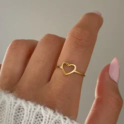 Elegant Heart Ring | 18K vergoldet