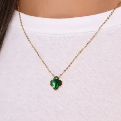Emerald Clover Kette | 18K vergoldet
