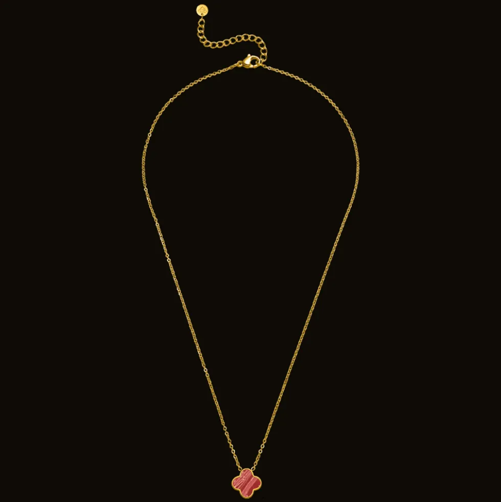 Fire Clover Kette | 18K vergoldet