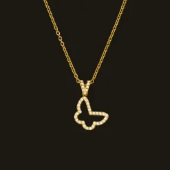 Glow Butterfly Halskette | 18K vergoldet