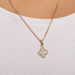 Glow Clover Kette | 18K vergoldet