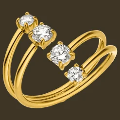 Glow Lines Ring | 18K vergoldet