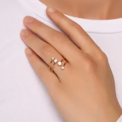 Glow Lines Ring | 18K vergoldet