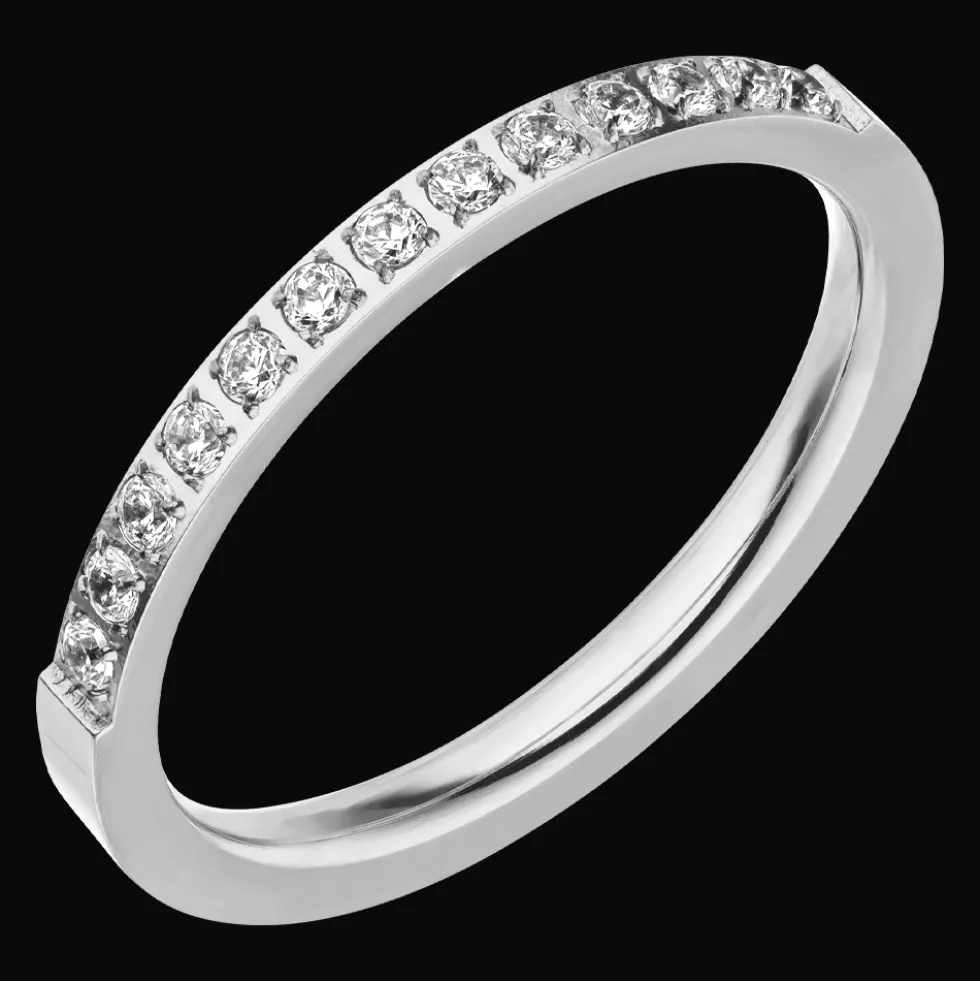 Half Shine Ring | 18K vergoldet