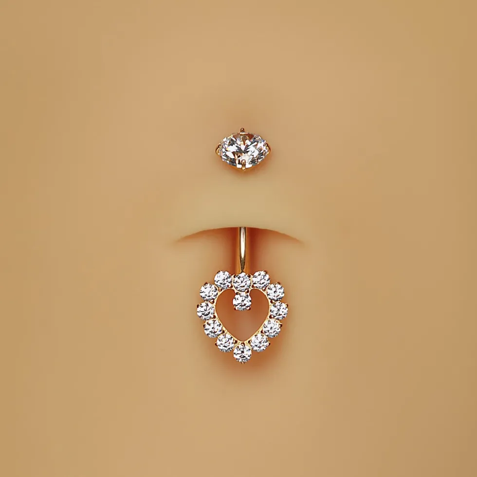 Heart Deluxe Belly Piercing | Titan