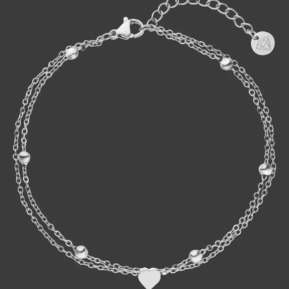 Heartbeat Fußkette | 18K vergoldet