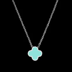 Ice Blue Clover Kette | 18K vergoldet