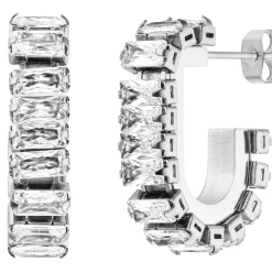 Icy Baguette Ohrstecker | 18K vergoldet