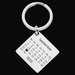 Kalender Schlüsselanhänger | 18k vergoldet