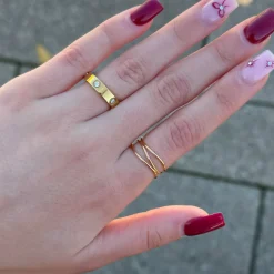 Lines Ring | 18K vergoldet