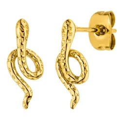 Looping Snake Ohrstecker | 18K vergoldet
