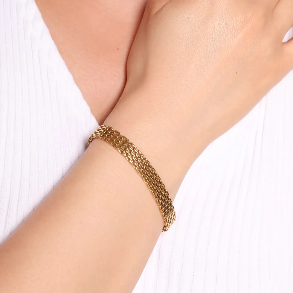 Mesh Armband | 18K vergoldet