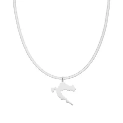 Nations Kette | Edelstahl Silber | Snake Skin