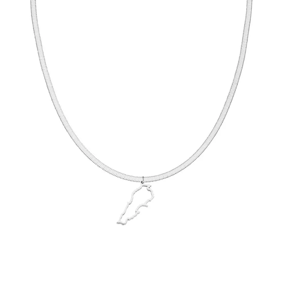 Nations Kette | Edelstahl Silber | Snake Skin