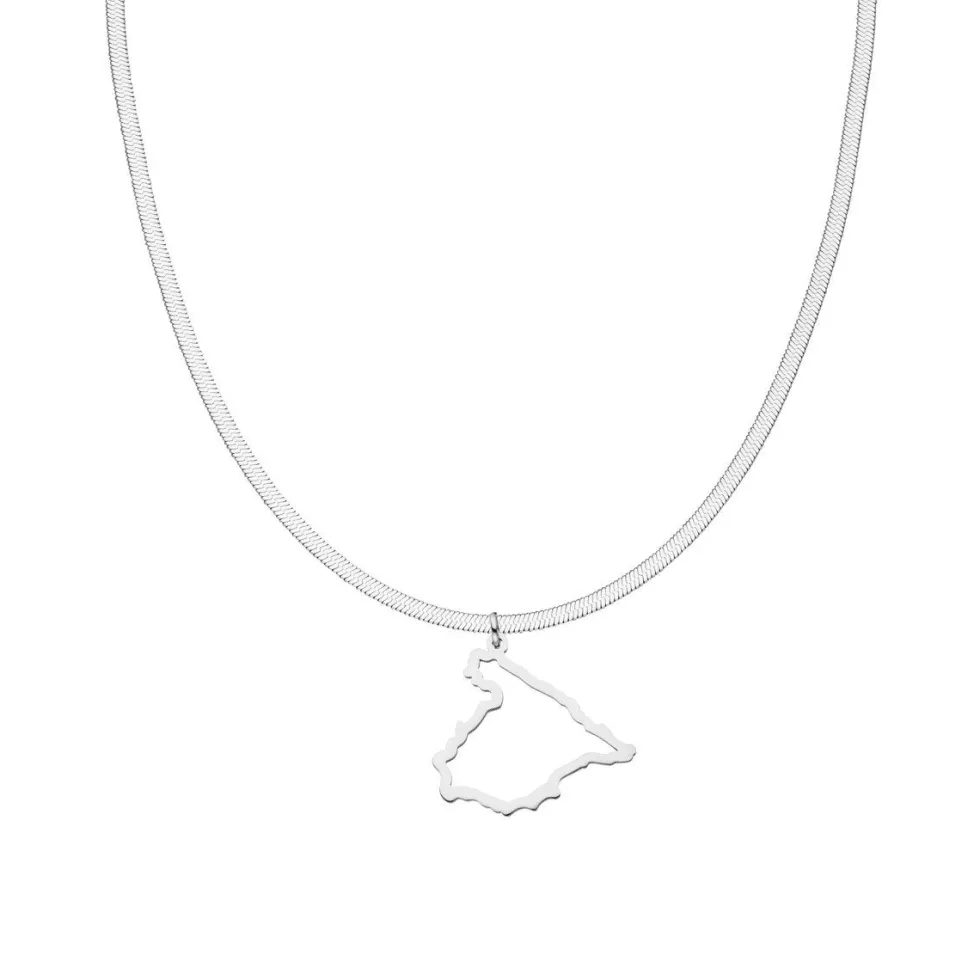 Nations Kette | Edelstahl Silber | Snake Skin