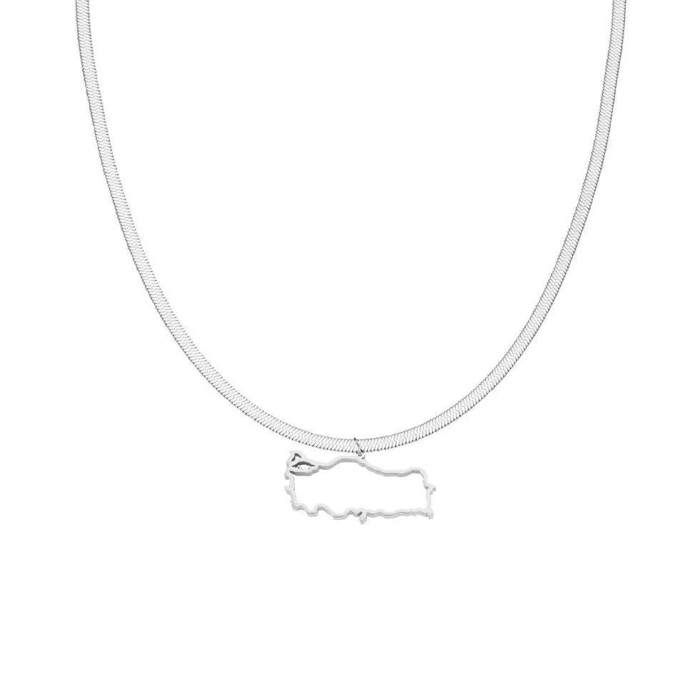 Nations Kette | Edelstahl Silber | Snake Skin