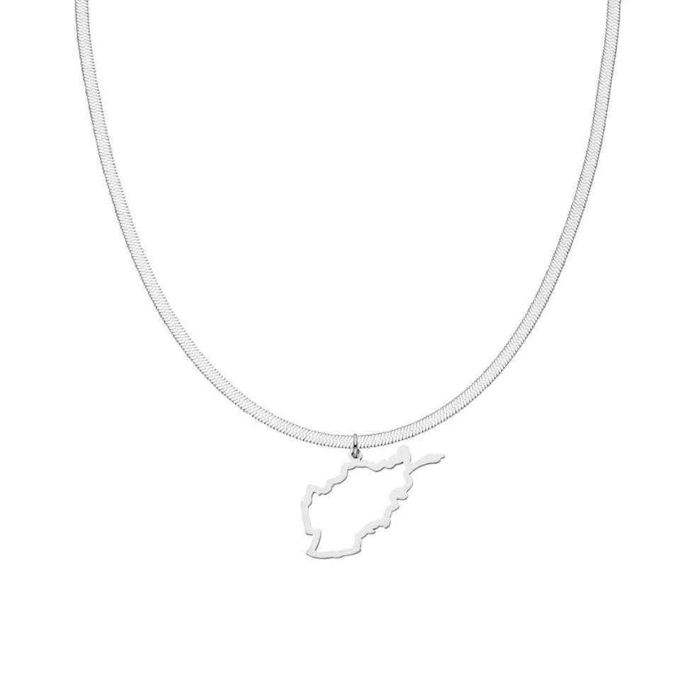 Nations Kette | Edelstahl Silber | Snake Skin