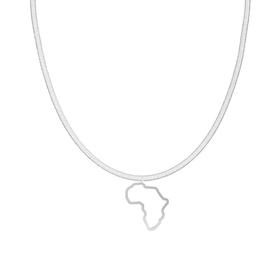 Nations Kette | Edelstahl Silber | Snake Skin