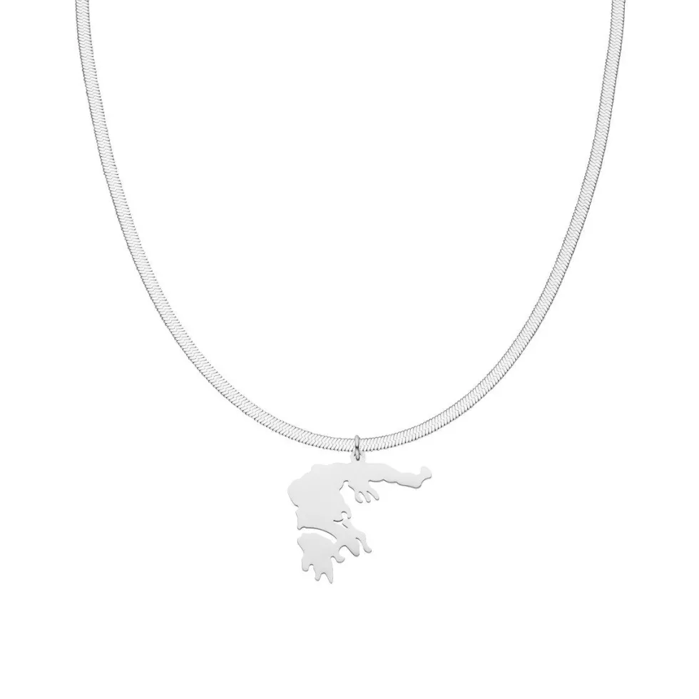 Nations Kette | Edelstahl Silber | Snake Skin