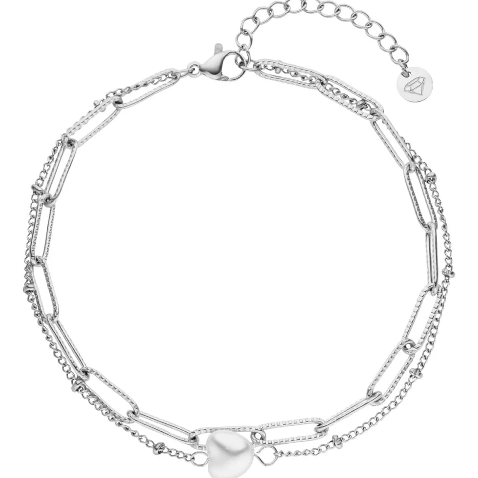 Pearl Link Fußkette | 18K vergoldet