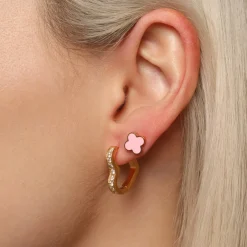 Pink Clover Ohrstecker | 18K vergoldet