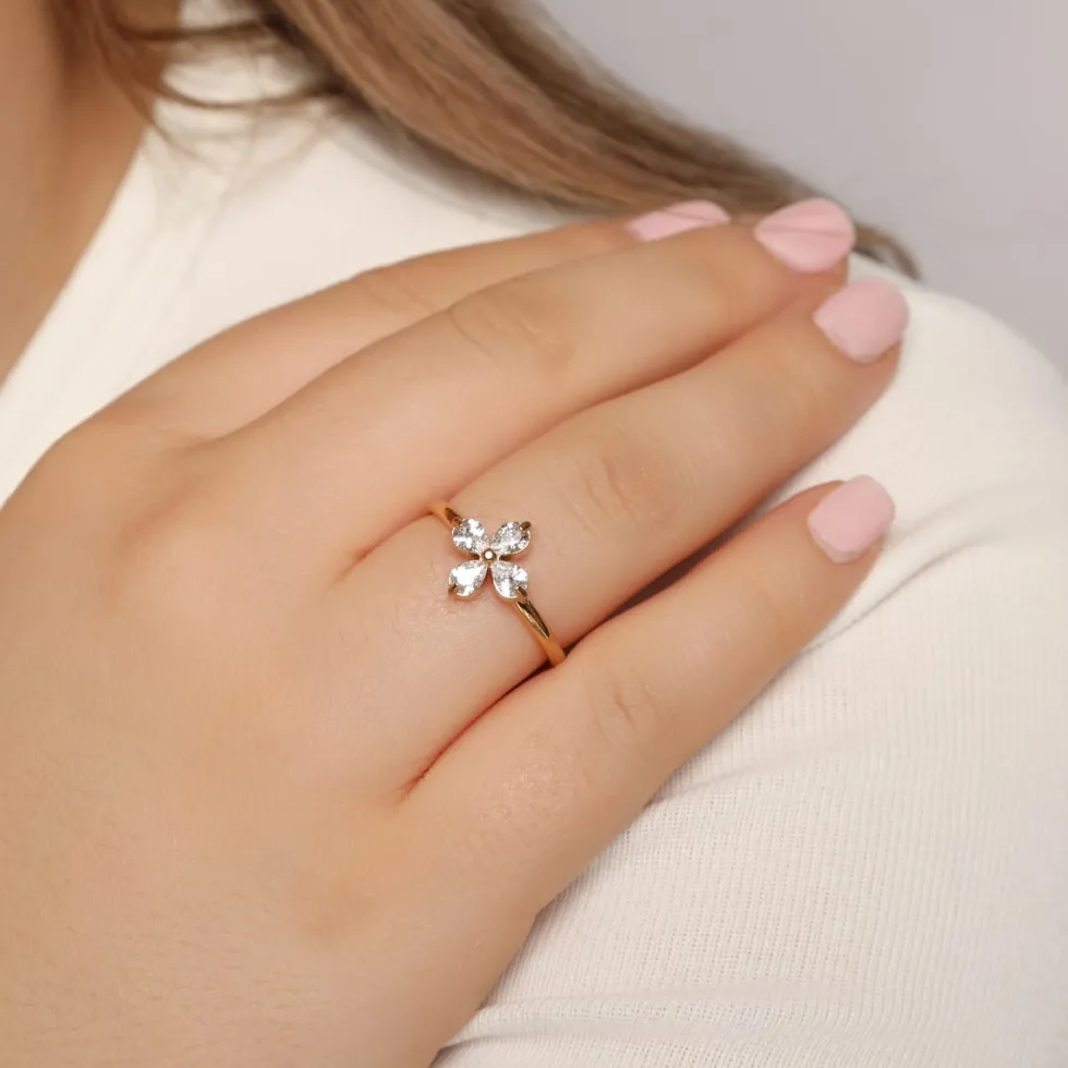 Pure Flower Ring | 18K vergoldet