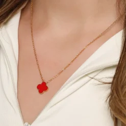 Red Clover Kette | 18K vergoldet