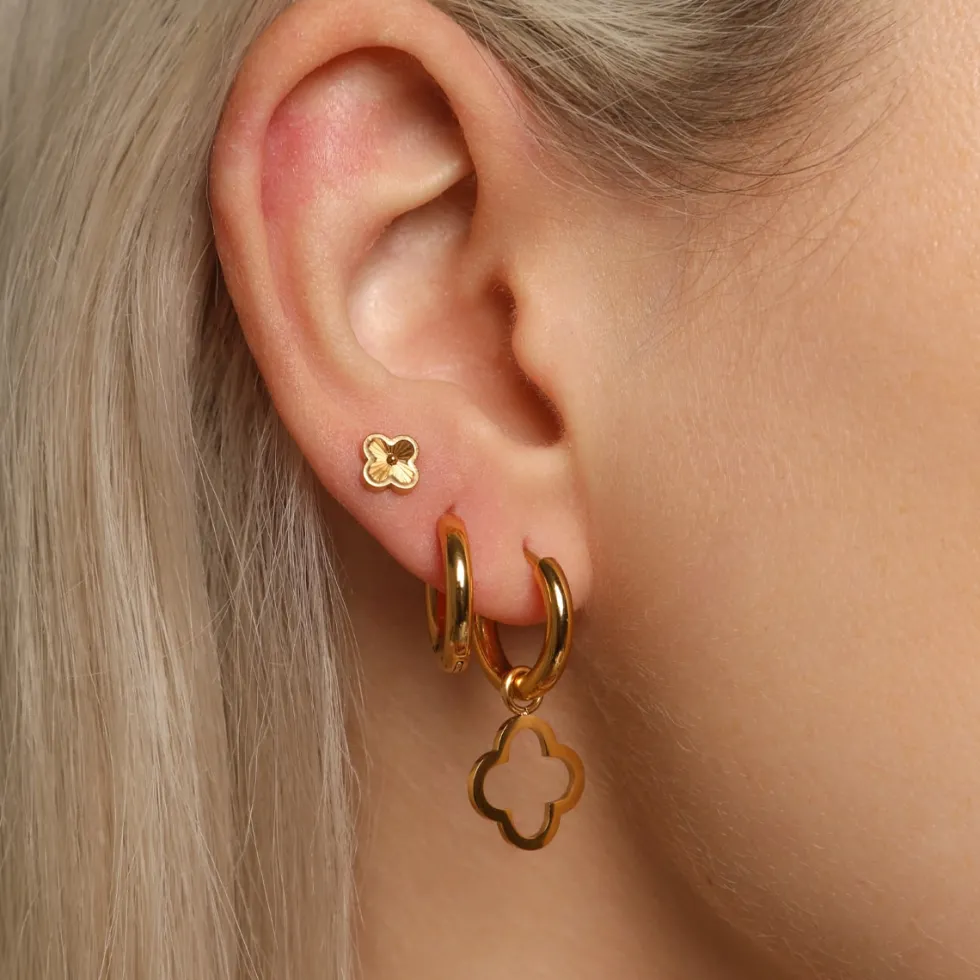 Shine Clover Piercing | 18K vergoldet