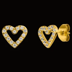 Shine Heart Ohrstecker | 18K vergoldet