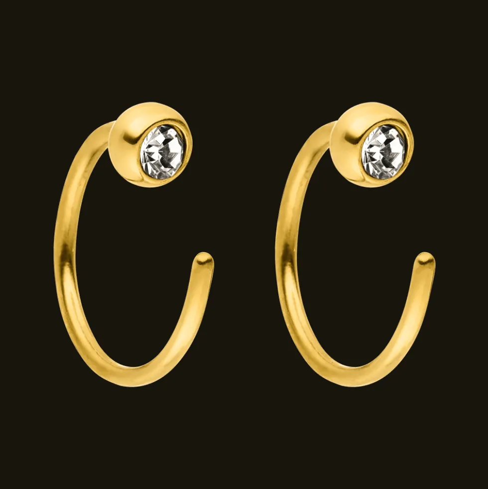 Shine Huggie | 18K vergoldet