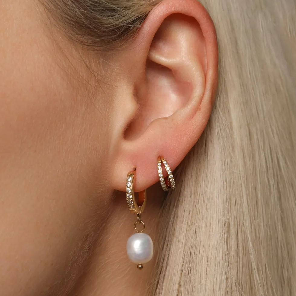 Shine Pearl Ohrringe | 18K vergoldet