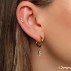 Simple Baguette Ohrringe | 18K vergoldet