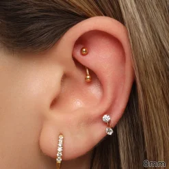 Simple Dot Rook Piercing | Chirurgenstahl
