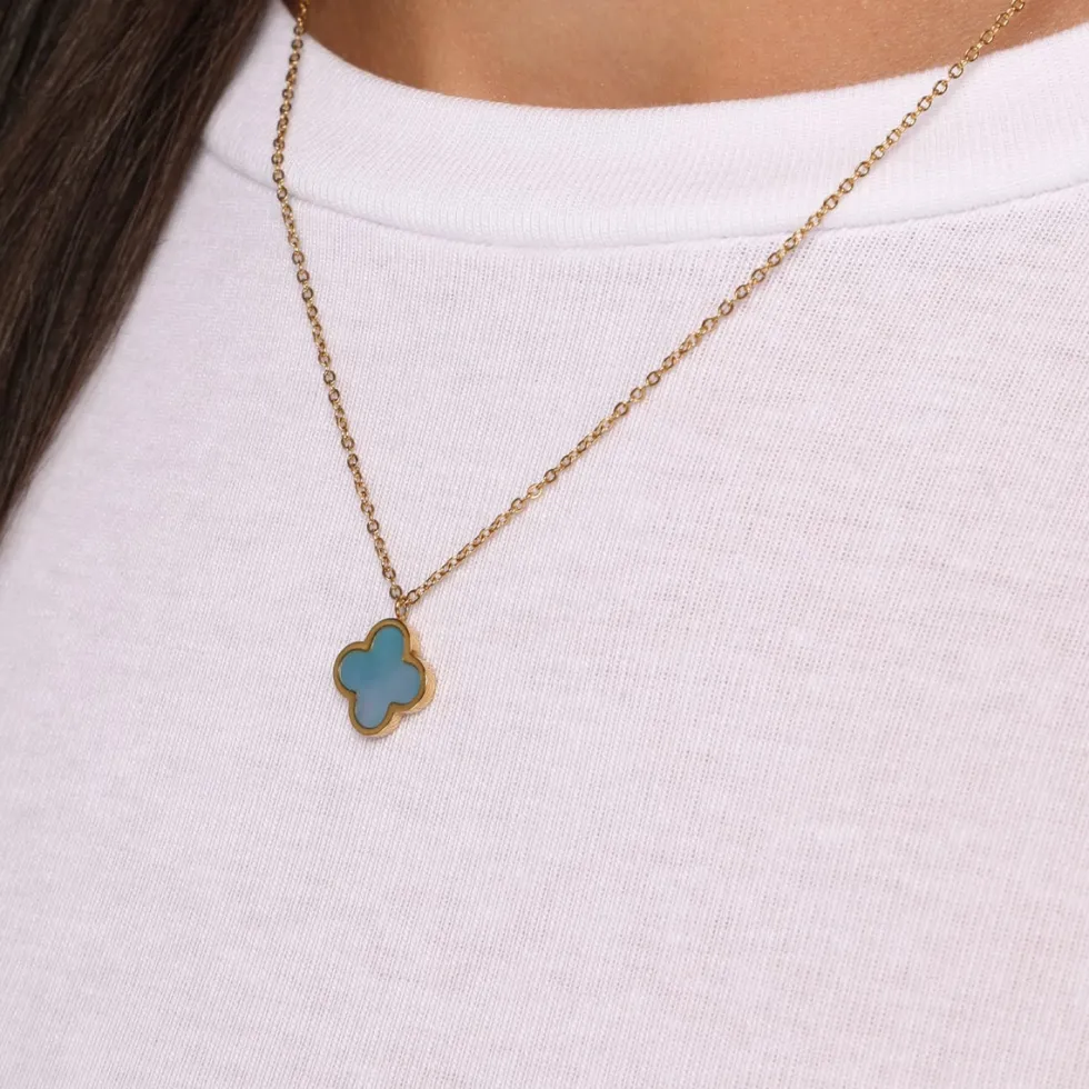 Sky Clover Kette | 18K vergoldet