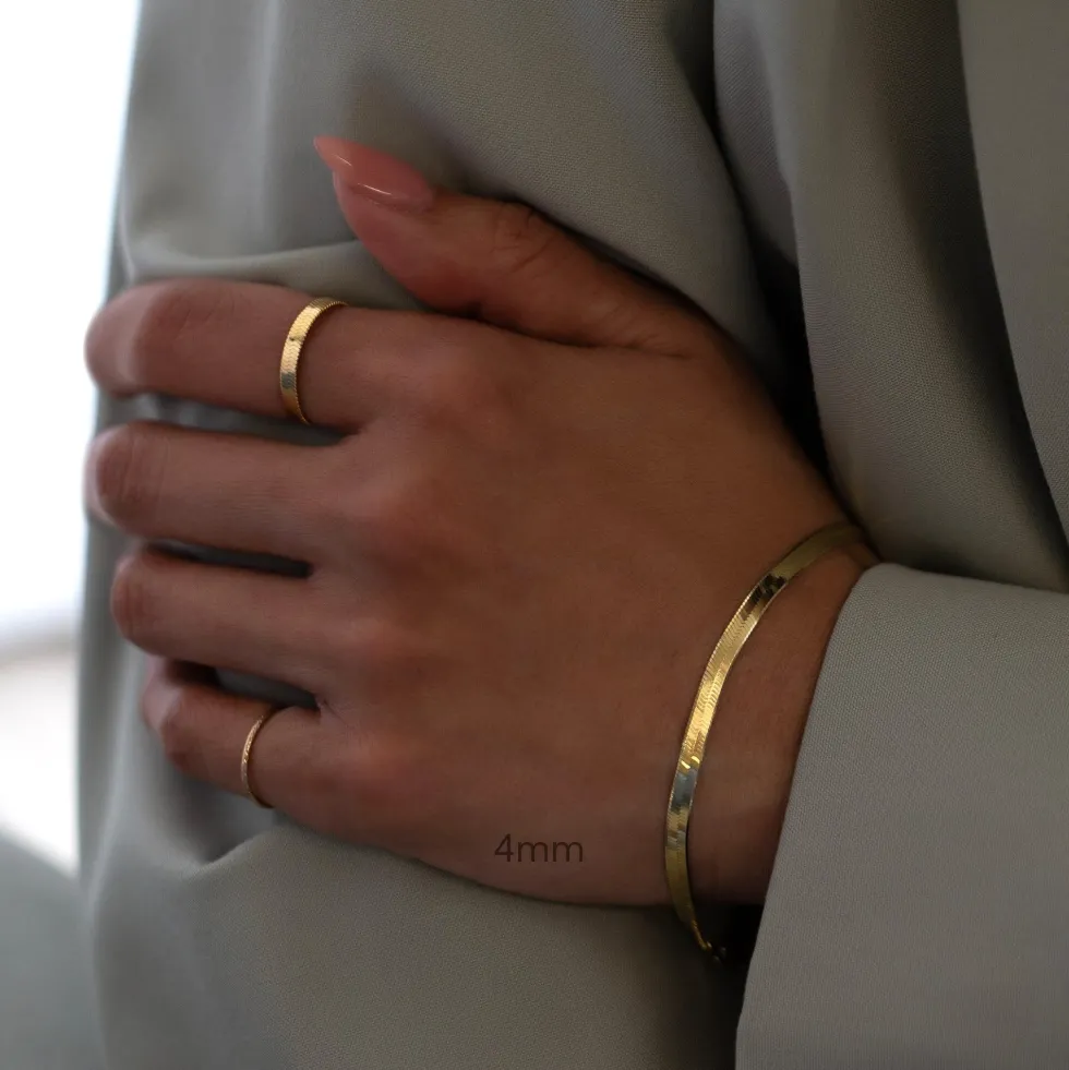 Snake Skin Armband | 18K vergoldet