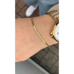 Snake Skin Armband | 18K vergoldet